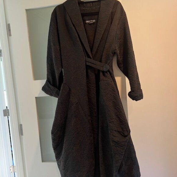 Dress to Kill, Brown Brocade Wrap Dress, Size 1 - Picture 6 of 12